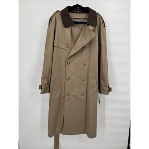 Hart Schaffner Marx Men's Classic Barrington Khaki‎ Trench Coat NWT Size 44R